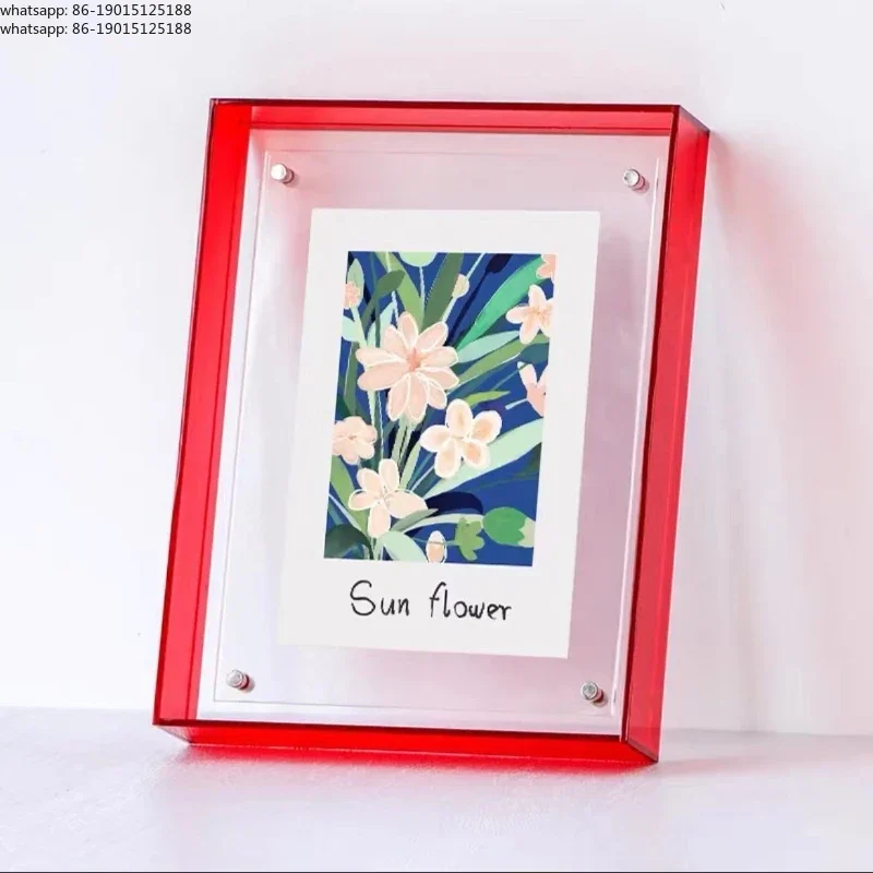 Acrylic Picture Table Light Luxury Transparent Diy  Ins Style Poster Mounted Color Hanging Wall Picture Frame