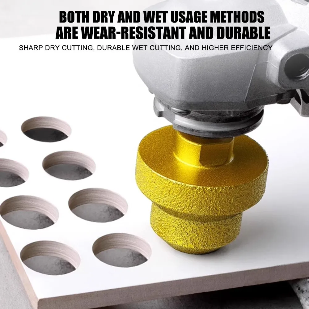 M10/M14 20/35/50mm Diamond Brazed Step Drill Bit M10/M14 Multi Layer Tapered Reamer Hole Expansion for Marble Tiles Incisive