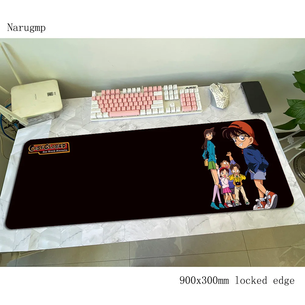 Conan mousepad gamer bonito 800x300x4mm gaming mouse pad grande padrão de massa notebook pc acessórios portátil padmouse tapete ergonômico