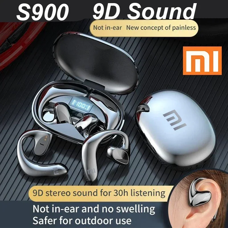 Xiaomi S900 Draadloze Oortelefoons Botgeleiding Headset Met Mic Sport Hifi Stereo Oordopjes Waterdichte Ruisonderdrukking Headset