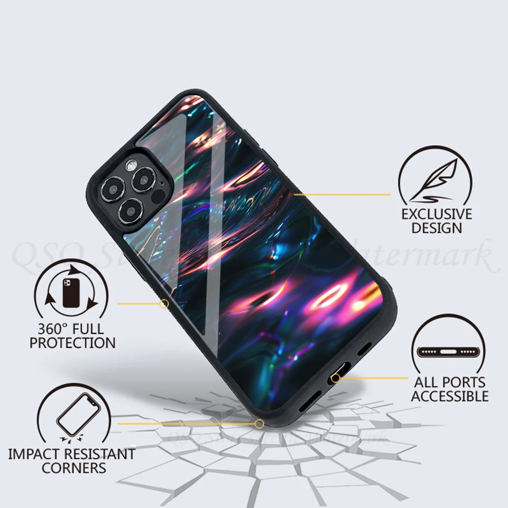 Water Waves Mobile Phone Cases For IPhone 15 14 13 Pro Max 11 12 Mini Alex Mirror TPU Shell