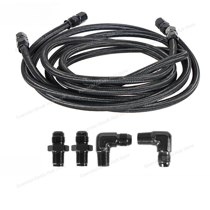 

Car Modification PTFE Transmission Cooler Hose Fitting Kit Braided PTFE Oil Line Fittings Universal Type