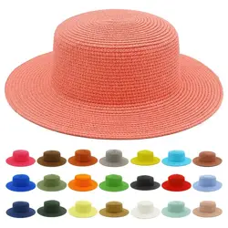 Men Women Natural Panama Hat New 10 Colors UV Protection Straw Hat Sun Protection Hat Summer Fashion Wear