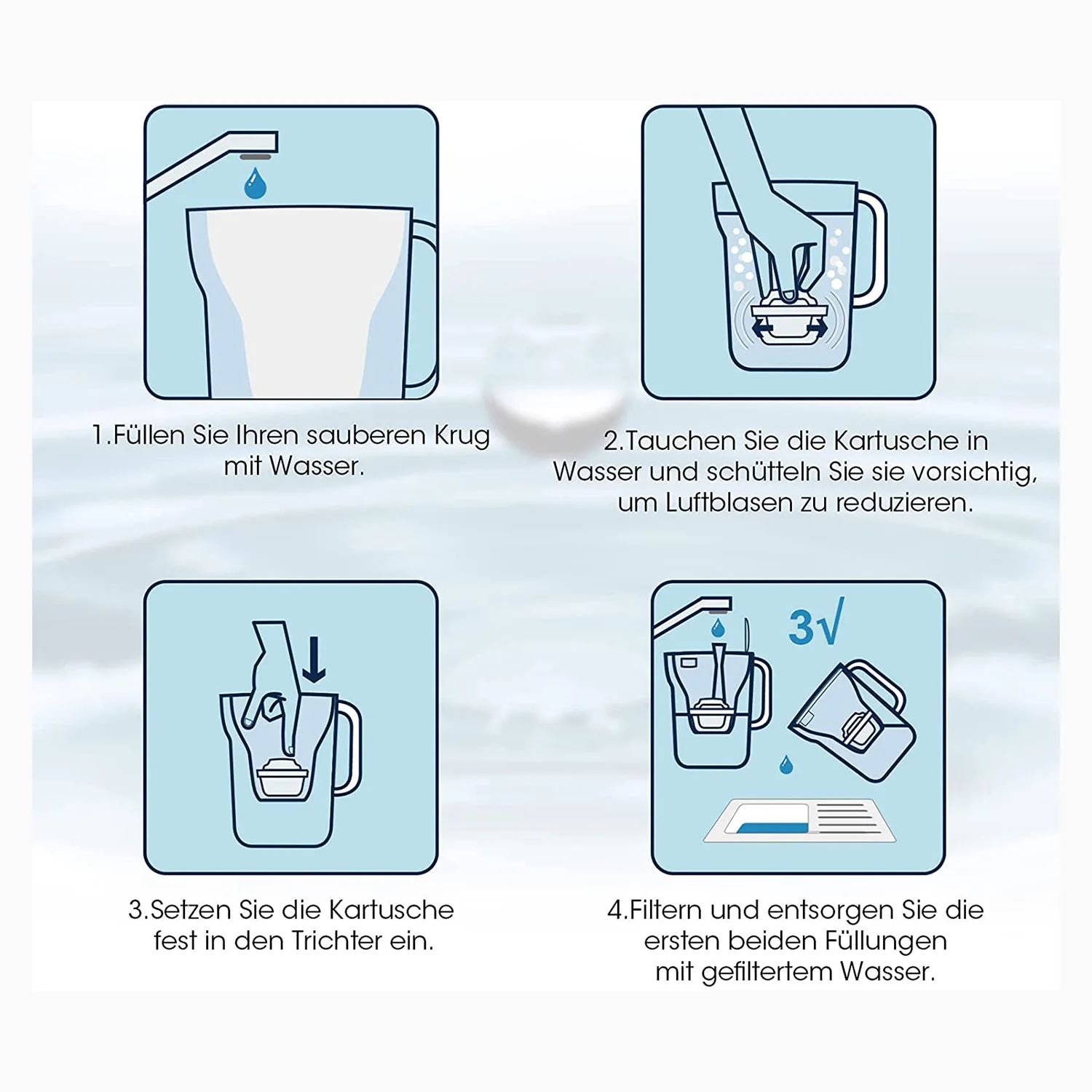 Cartuccia filtro acqua filtro acqua confezione da 3 filtri acqua per Maxtra compatibile