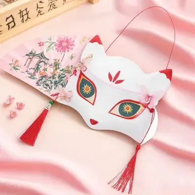 

Fox Half Face Costume Cosplay For Adults Halloween Masquerade Plastic Decorative Mask Party Use Animal Design Mask Halloween