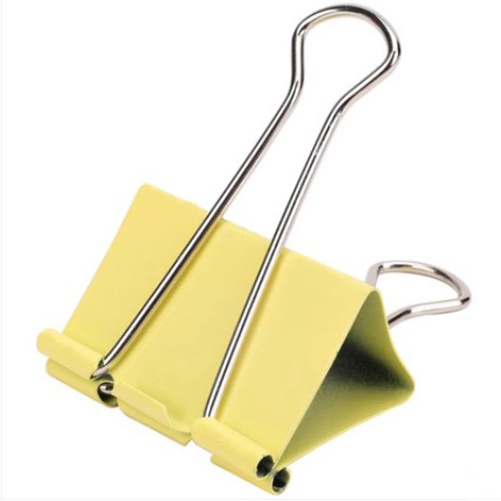 48Pcs/Set Paper Clip Metal Office Binder Clips 25mm 8554ES Paper Clips School Office Supplies 4 Colors Normal Metal Clips