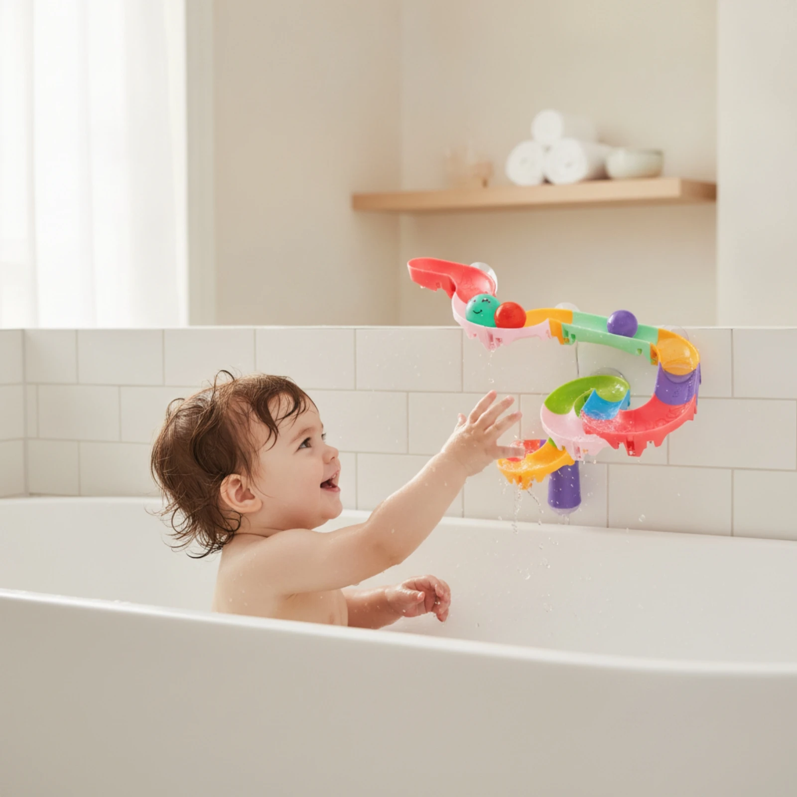 Bath Track with Rolling Balls - огляд і ціна Marble Run Set