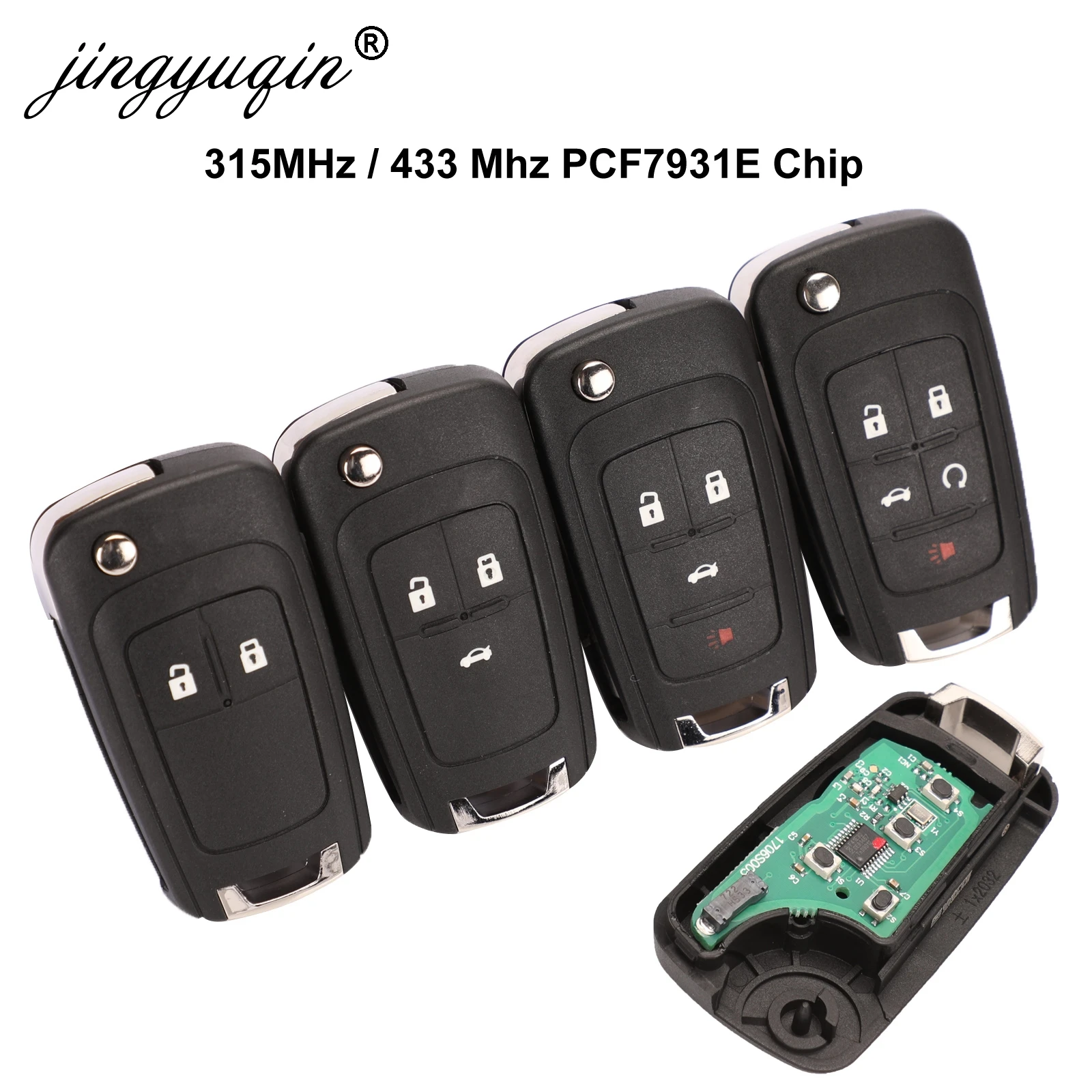 Jingyuqin 10 pz 2/3/4/5 Bottoni Chiave A Distanza 315/433MHZ ID46 Chip Per Opel AstraJ Insignia Mokka ZafiraC Valeo HU100 Lama