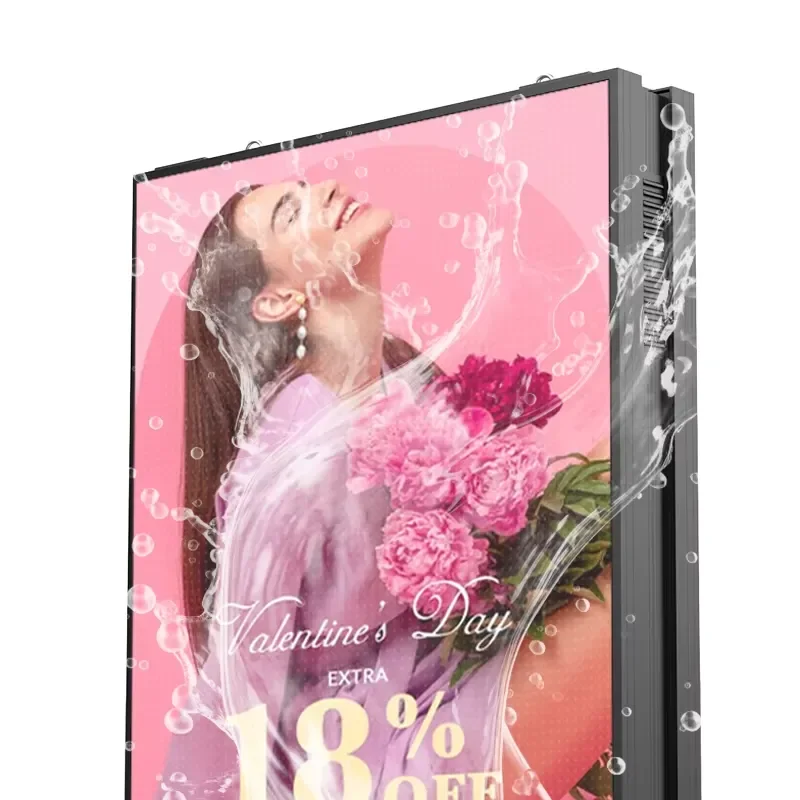 Outdoor LED Digital Signage Floor Standing Display Totem Portable Android Advertising Screen