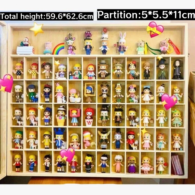 Wandmontierter Acryl-Vitrine-Schrank für Anime-Figuren, Blindbox-Spielzeug und Sammlermodelle, 6-stufiges Ausstellungsregal, transparente Abdeckung