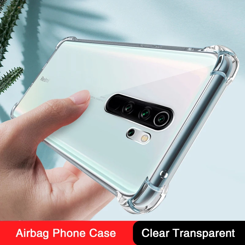 

Coque Airbag Clear Phone Case for Redmi Note 8 Pro T Capa Note8 8Pro 8T Original Shockproof Soft Silicone Transparent Thin Cover