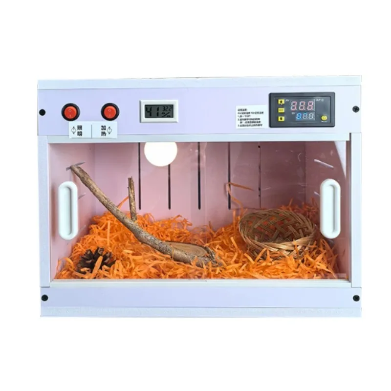Juvenile Bird Brooder Incubator - Dual Temperature Control PVC Warming Box for Chicks, Parrots, Pet Thermostat