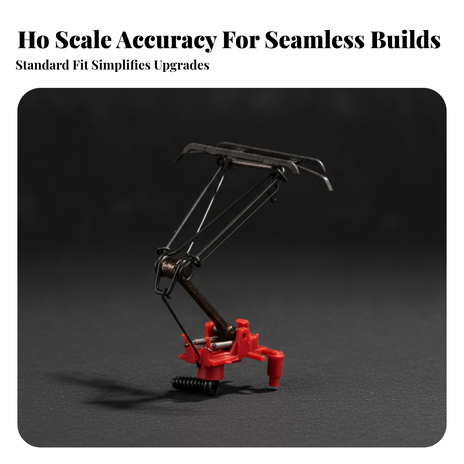 HO-Scale Pantograph Black Model Train Pantograph Electric Traction Antenna Easy Installation Sturdy for Hobbyists, Repair Work