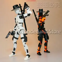 Cowboy 3D Printed Mannequin Multi-Jointed Movable Robot 2.0 Toys Dummy 13 Figures Toys Parent-children Game Gifts