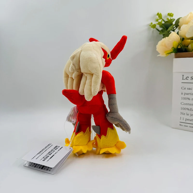 Dibujos animados 22cm Blaziken Pokemon juguetes de peluche Anime Animal pollo Pokémon Plushie Kawaii muñeca regalo de peluche para niños Navidad cumpleaños