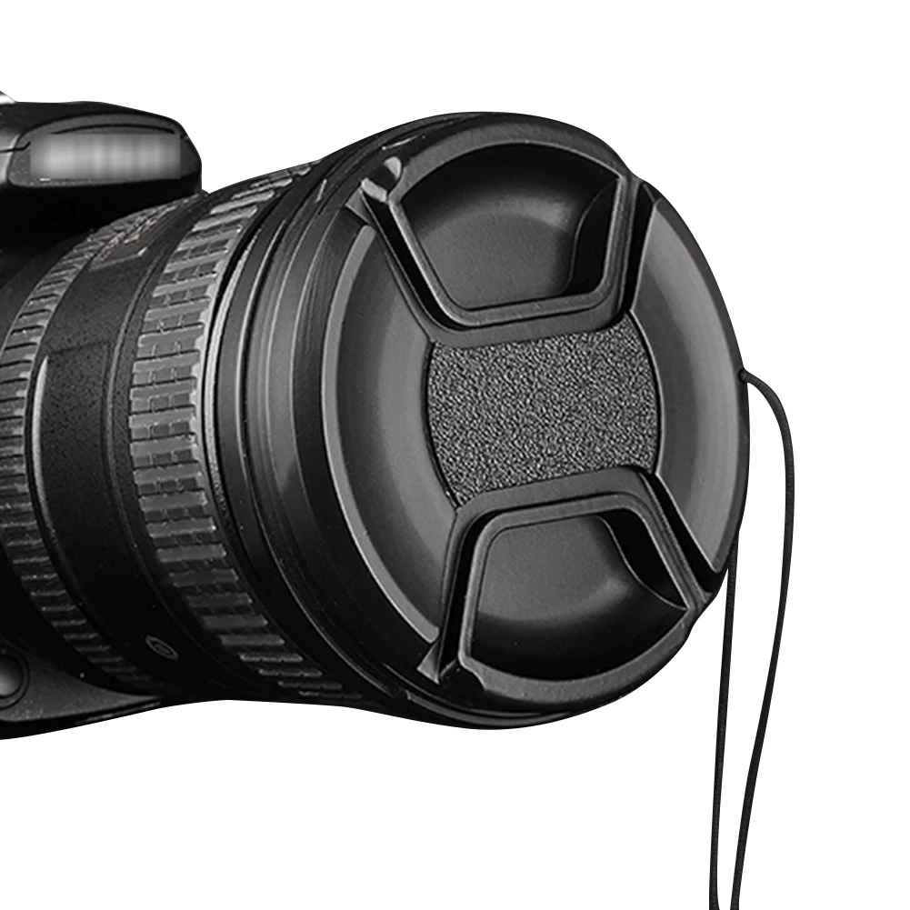 Tapa de lente de cámara para Canon, Sony, Nikon, 49/52/55/58/62/67/72/77mm, tapa a presión, Protector de lente