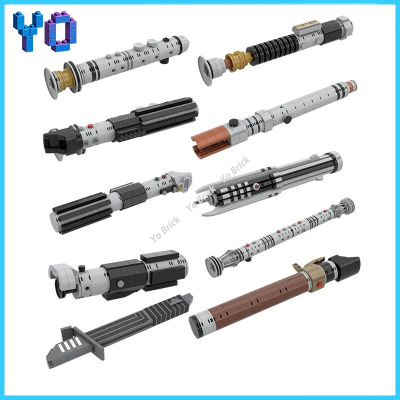 

Classic Movie Space War Lightsaber MOC Building Blocks Model Assembly Bricks Set Universal Holder for Collection