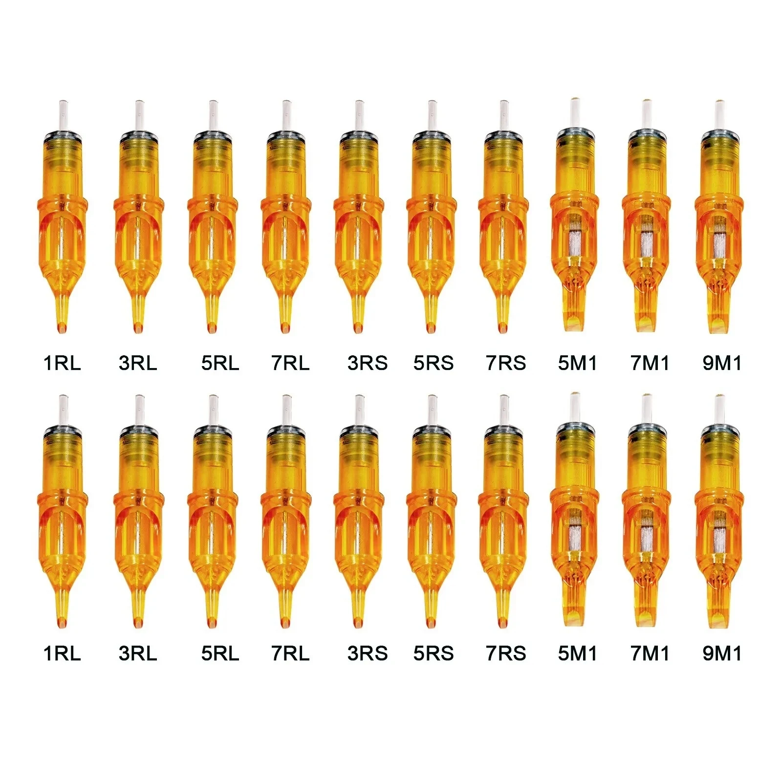 

5pcs Yellow Dragonfly Tattoo Cartridge Needle 1 3 5 7 9 11 13 14 15 RL RM RS M1 For Tattoo Machine Pen PMU Tool Accessories