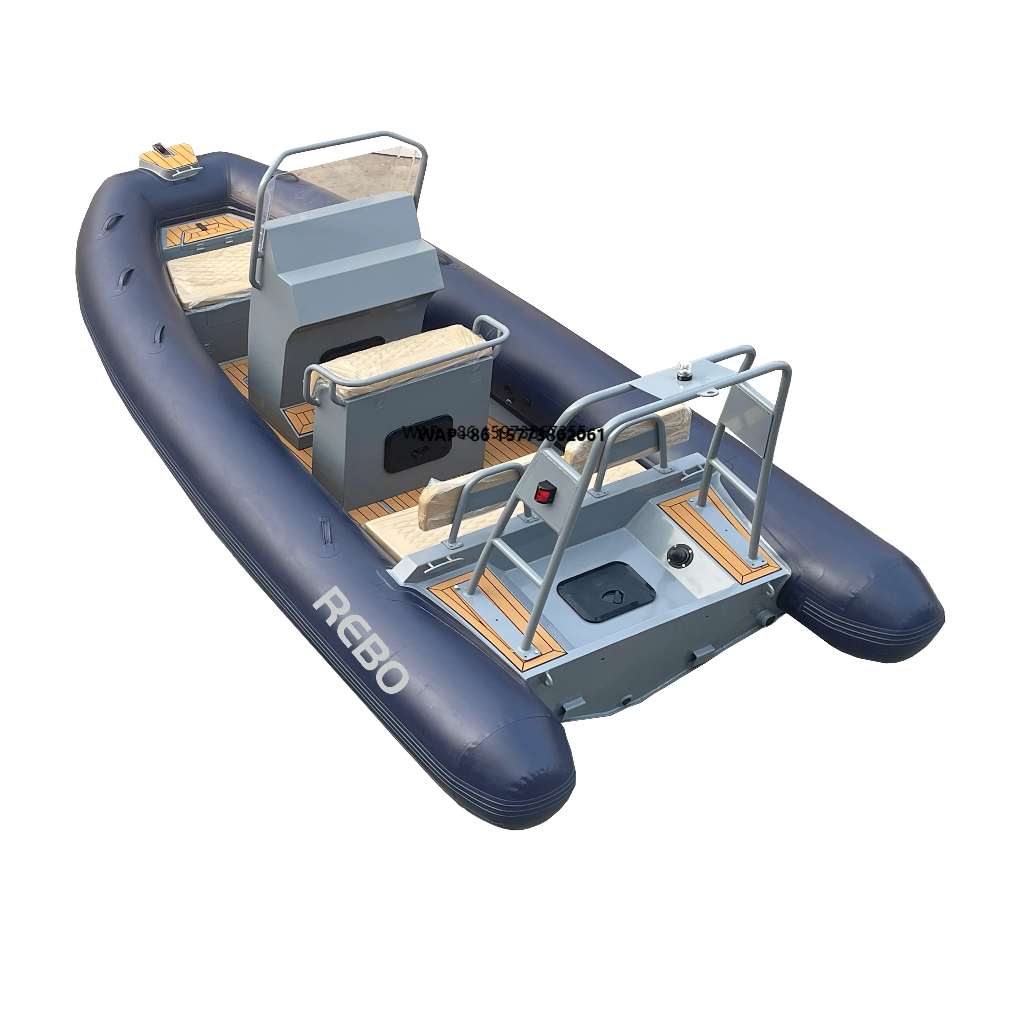 Best-Selling 17ft RIB 500 PVC Hypalon Orca Double Aluminum Hull Inflatable RIB Boat Ocean Waters