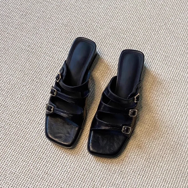 Platform Sandals Women's Fashion Outer Wear 2025 Spring New Style Baotou Roman Shoes Flat Shoes