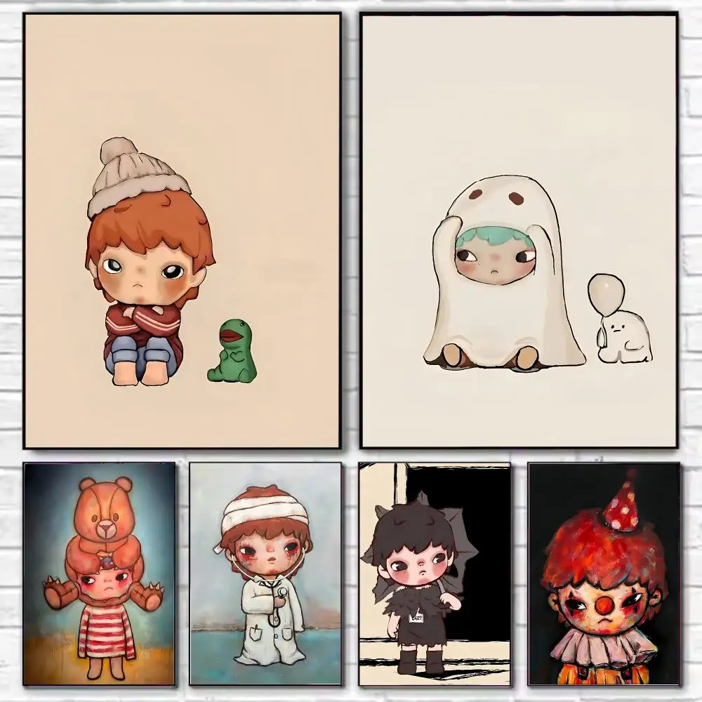 H-H-HIRONOS Hand-Drawn Anime Art Poster HD Art Decorative Wall Art Waterproof Home Décor Gift