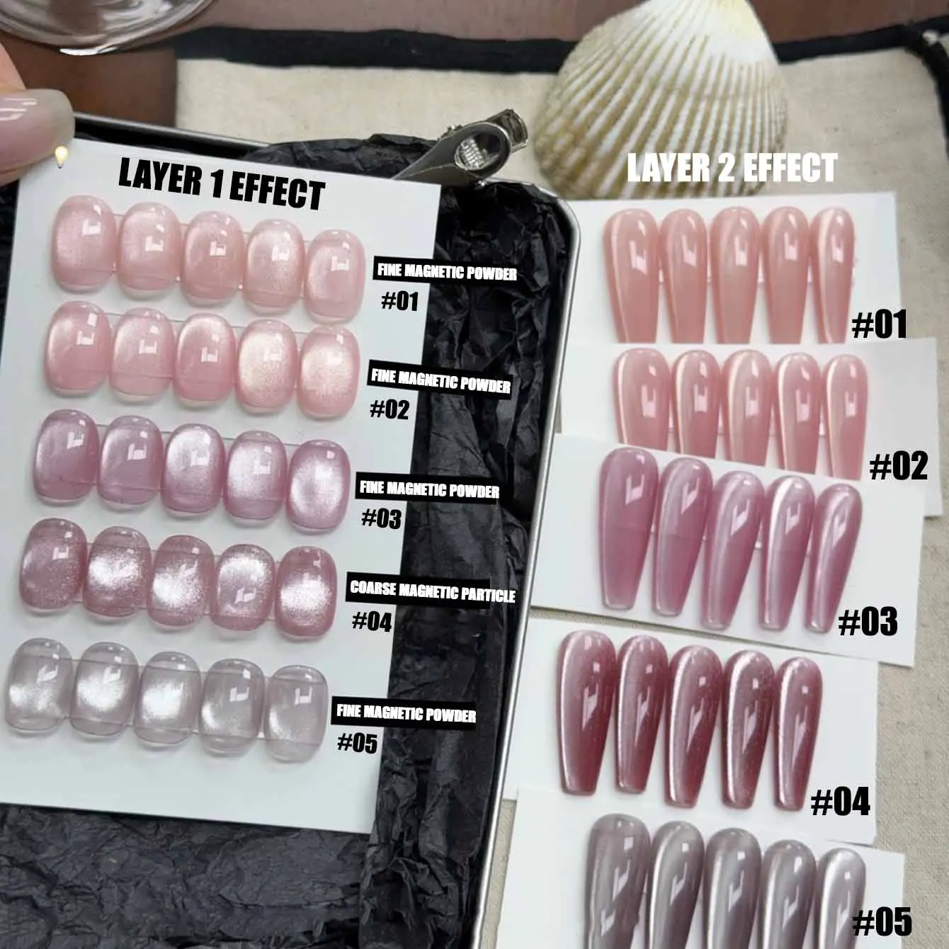 

MIANEL 12ML 2026 New Arrival Pink Rose Cat Eye Collection: Nude Pink Crystal Cat Eye Gel Nail Polish, Professional Manicure Use