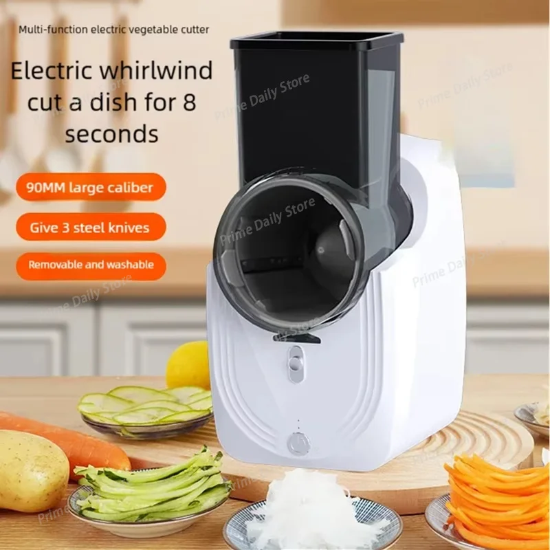 Multifunction Vegetable Processor Household Kitchen Electric Vegetable Slicer Shredder Automatic Food Chopper