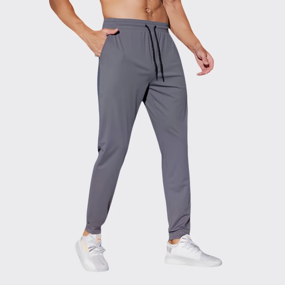 Men's Ice Silk Sports Pants Running Training Trousers Quick Dry Tracksuit Gym Elastic Sweatpants Men Outdoor Recreation Pants image 4