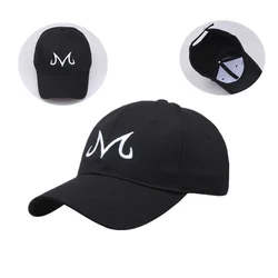 Anime Letter M Logo Hats Majin Buu Fashion Baseball Cap Cosplay Vegeta Sunshade Hip Hop Embroidered Adjustable Hat﻿