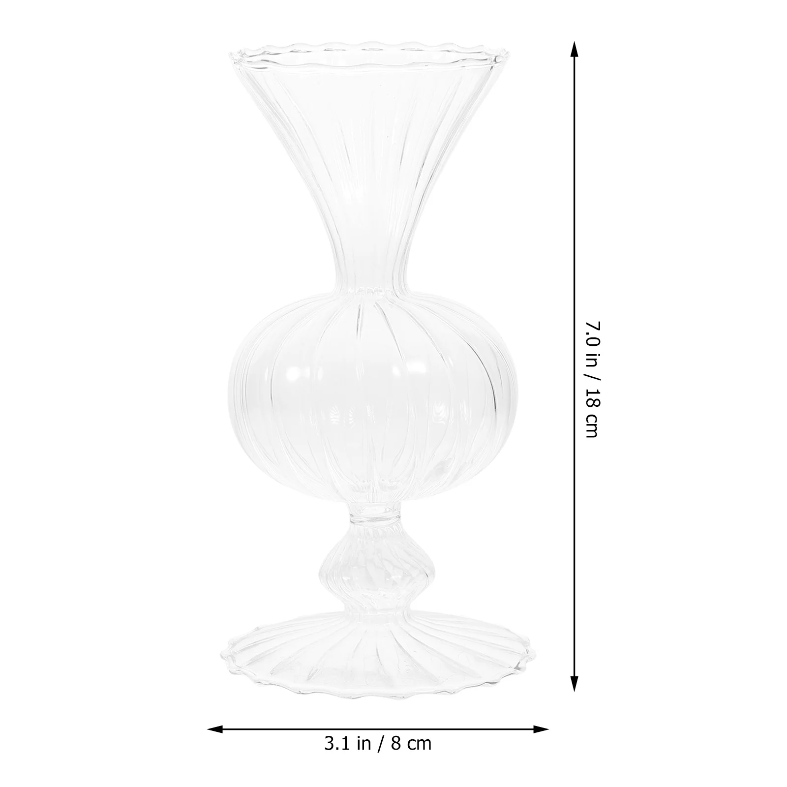

Colorful Glass Vase Creative Unique Flower Holder Thick Flat Bottom Decorative Home Table Decor for Living Room Garden Balcony