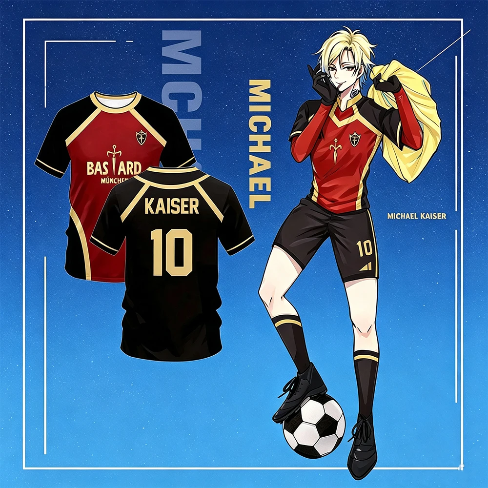 Fashionable jersey comfortable and convenient sports anime Blue Lock same style football storm