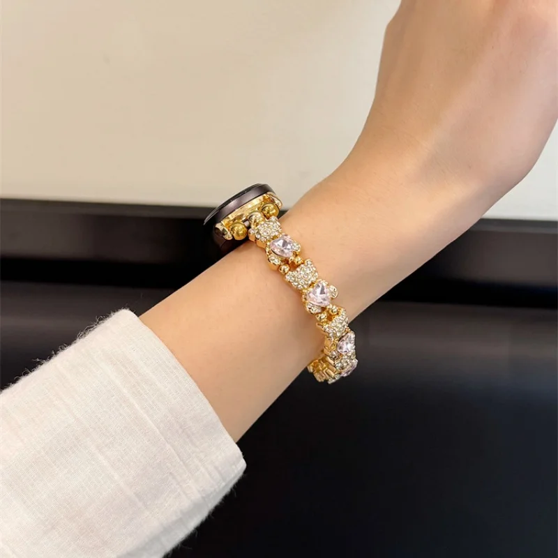 

Love Sparkling Diamond Elastic is suitable for HW Watch Fit3/Fit4 straps and HW Band 8/9/10NFC handmade straps