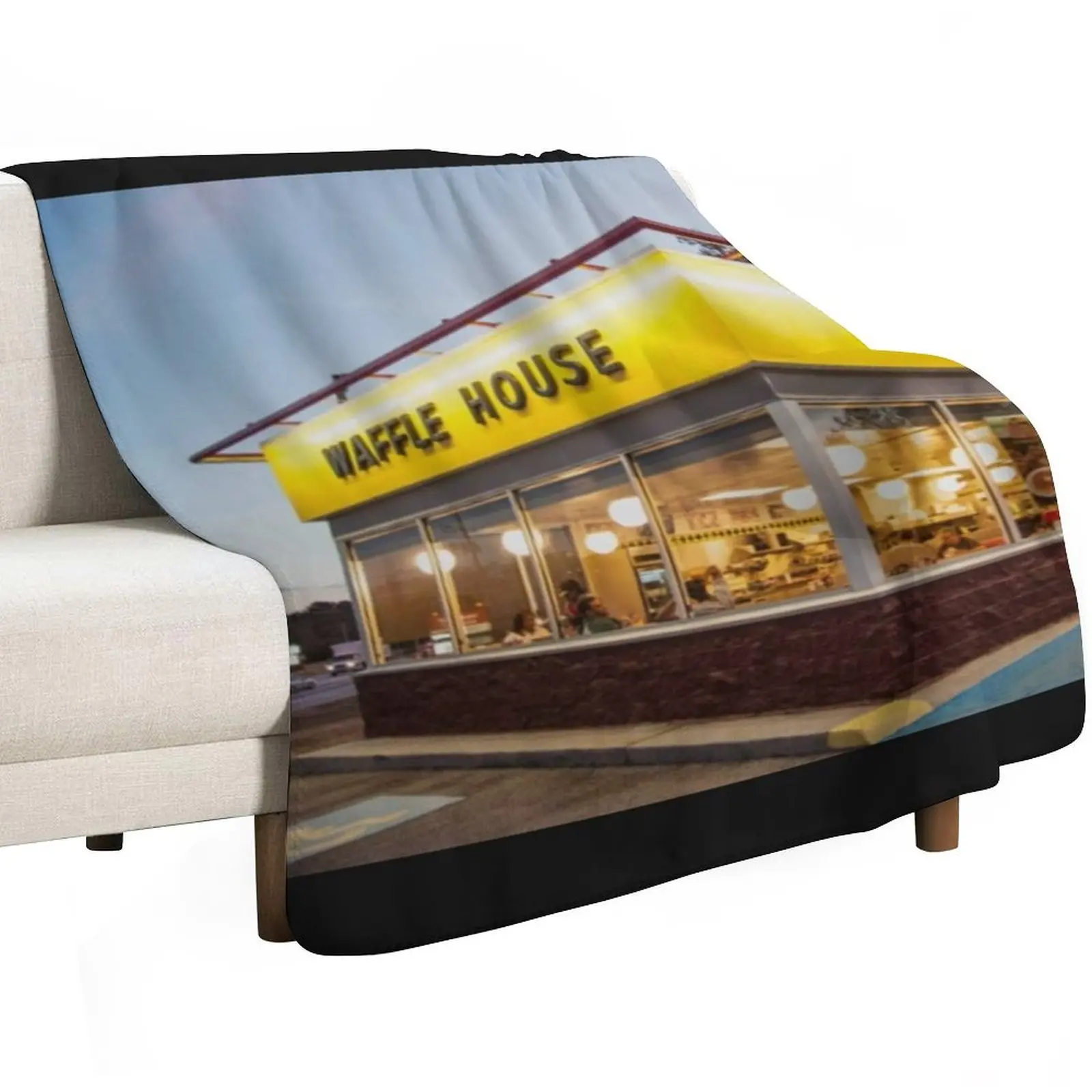 waffle house sign Throw Blanket warm winter Bed covers valentine gift ideas Furry Decorative Throw Bed Blankets
