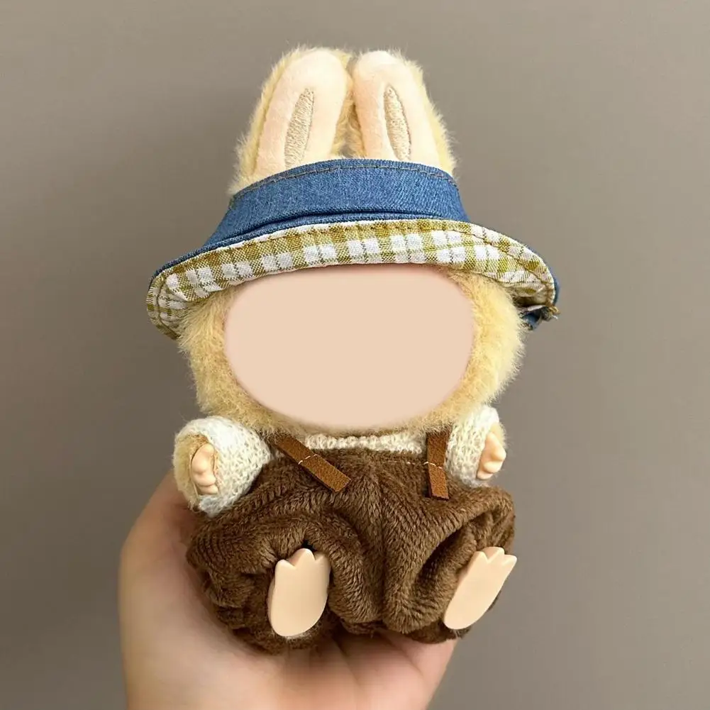 1 Juego de Mini ropa para muñeca, accesorios para muñeca de algodón Labubu de 17cm, traje de repuesto, regalo de ropa