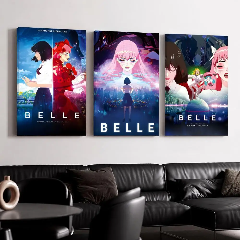 Anime P-Piece B-Belle Framed Wall Painting Ready to Hang Canvas Wall Art Poster for Bedroom Living Room Home Decor Gift