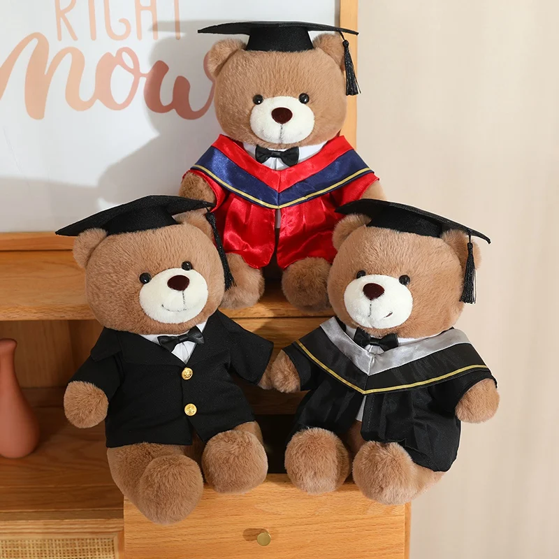 30cm Graduation Season Graduation Bear Plush Doll Wearing Graduation Clothes And Hats Boy Girl Student Graduation Birthday Gift