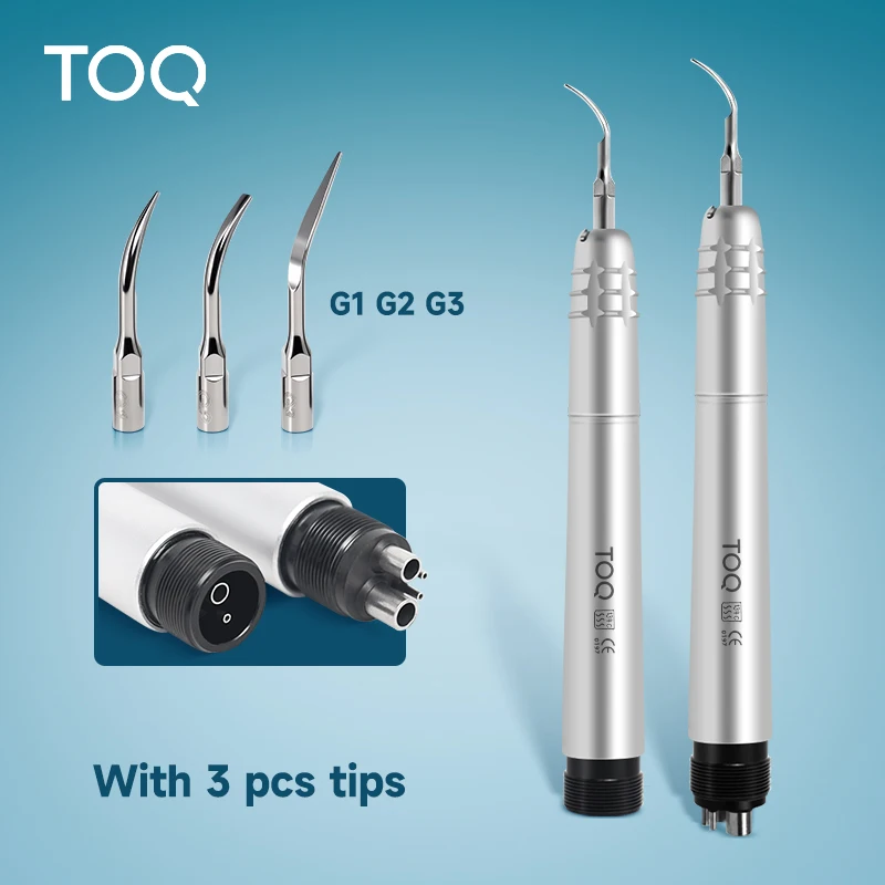 Dental Ultrasonic Air Scaler with 3 Tips Tooth Calculus Remover Cleaning Tool Handpiece Whiten Tooth Cleaner Dentist Lab