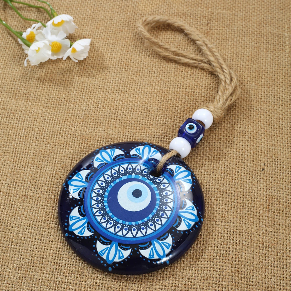 سلسلة مفاتيح بنمط عين الشر التركي العتيق للرجال والنساء ، سلسلة مفاتيح سيارة من الراتنج بالزهور الملونة ، حلقة مفاتيح حقيبة ، هدايا #3