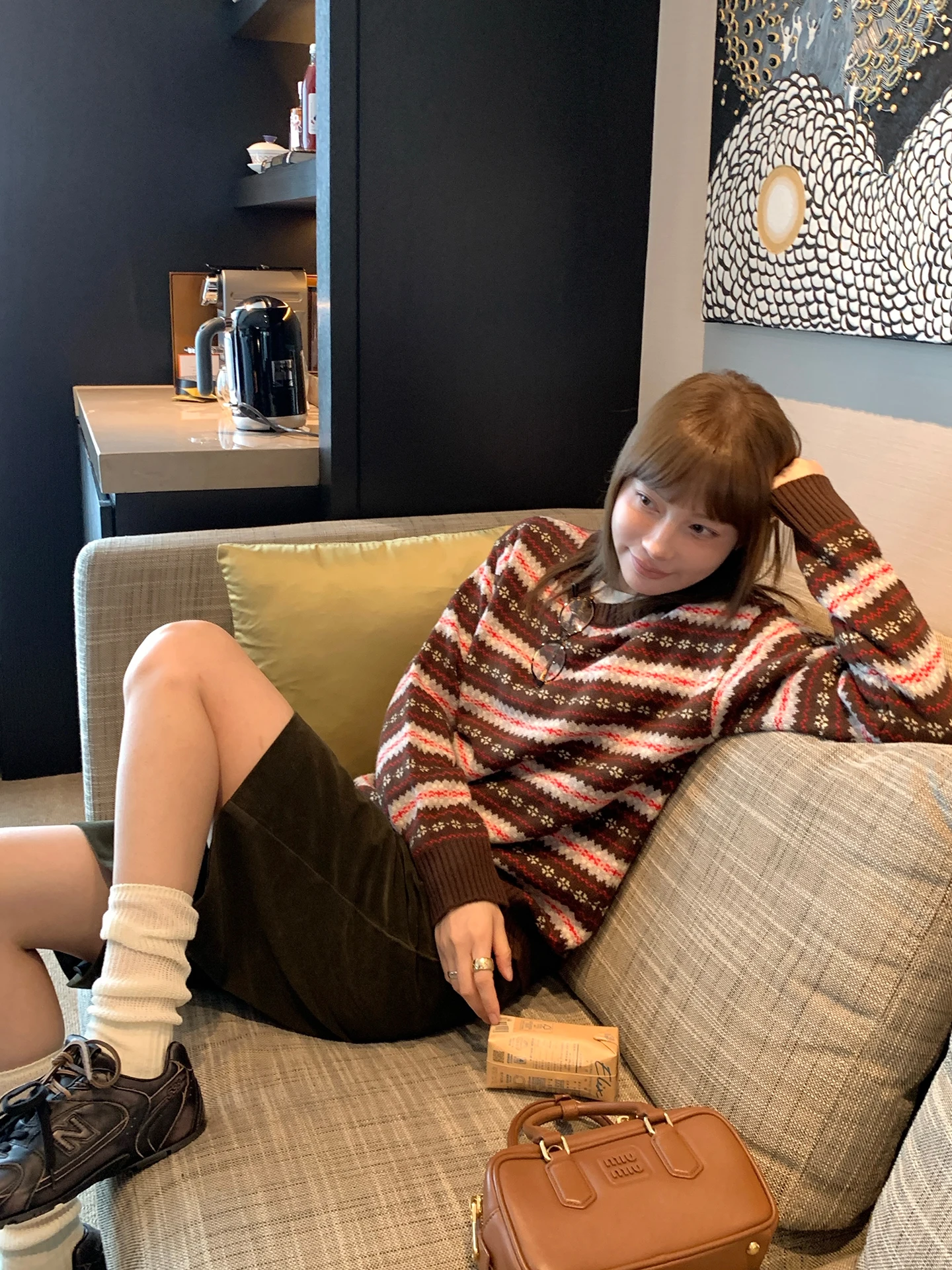 

Retro Fair Isle Merino Wool Classic round Ne Aosphere Stripe Knitwear Sweater Commute Sle Long Sve Regular Fit Autum...