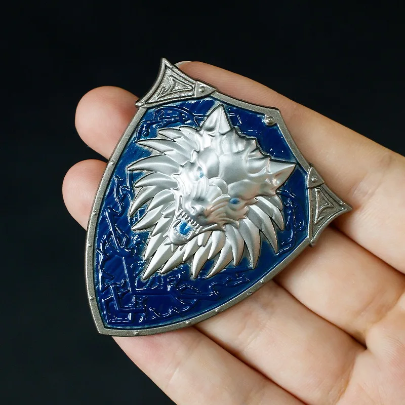 New 6cm Wolf King Shield Alloy Anime Model Crafts Desktop Decoration Game Peripherals Collection Exquisite Festival Gift Toy Kid