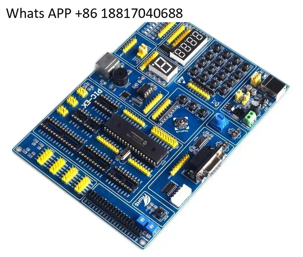 

PIC16F887 MCU Learning Development Board PIC-EK Supports 8 / 14 / 18 / 20 / 28 / 40-pin PIC