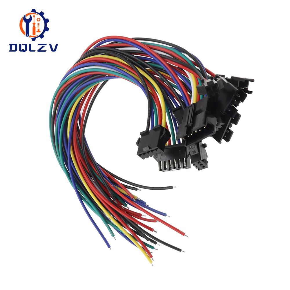 2.54mm SM 2 3 4 5 6Pin Connector Plug Male / Female Head Wires Cables DC Wire Connector Micro Male Female Plug Connectors