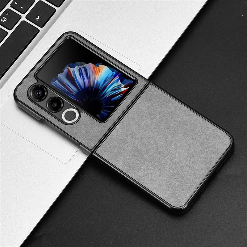 

For ZTE Libero Flip 2 5G Litchi Grain Leather Skin Pattern PU and PC Book Cover For ZTE Libero Flip 2 5G Anti Drop Rear Cover