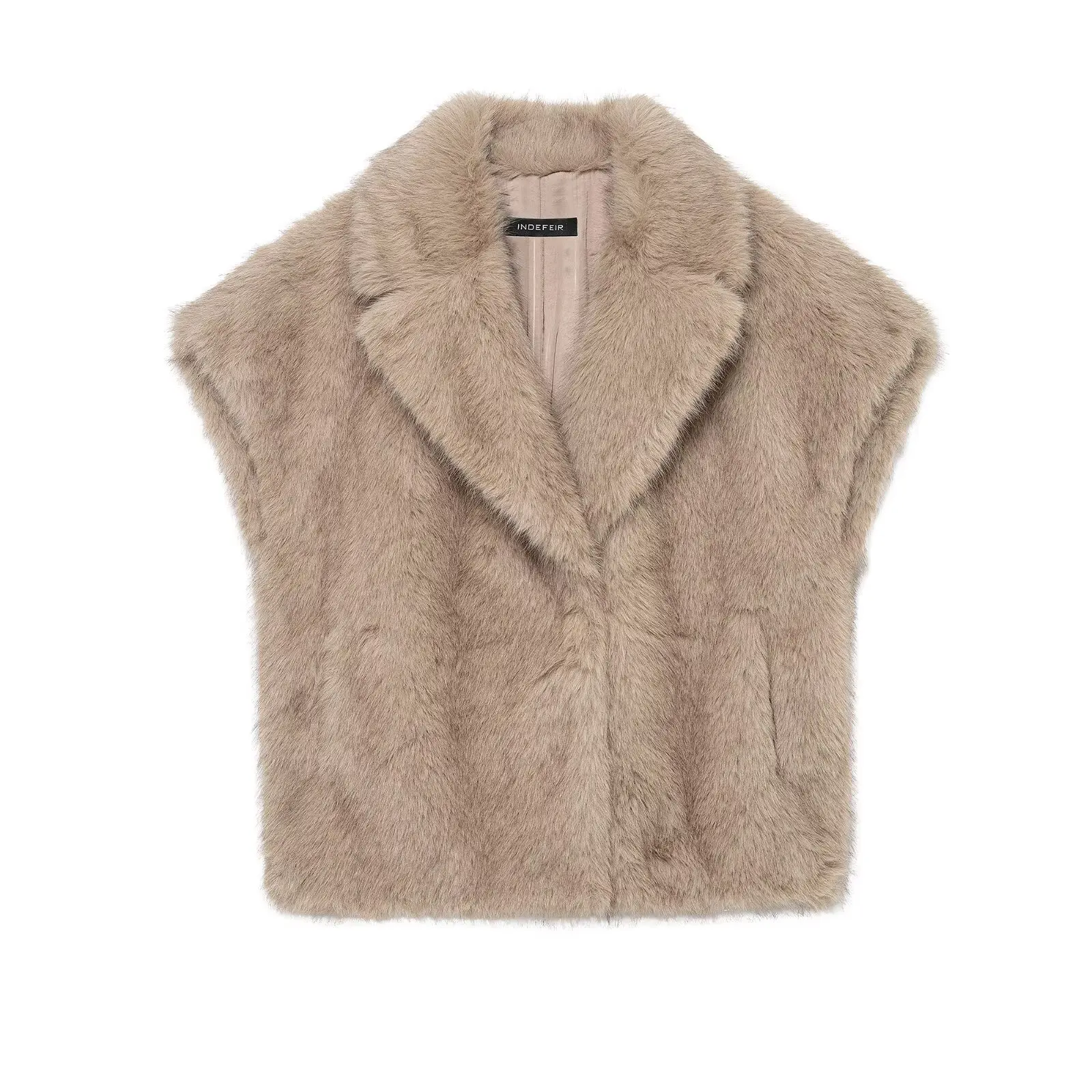 

2025 Faux Fur Effect Vest Elegant, Fashionable, New Style Comfortable, Office Wear, Casual Versatile, Vintage, Sexy Outerwear