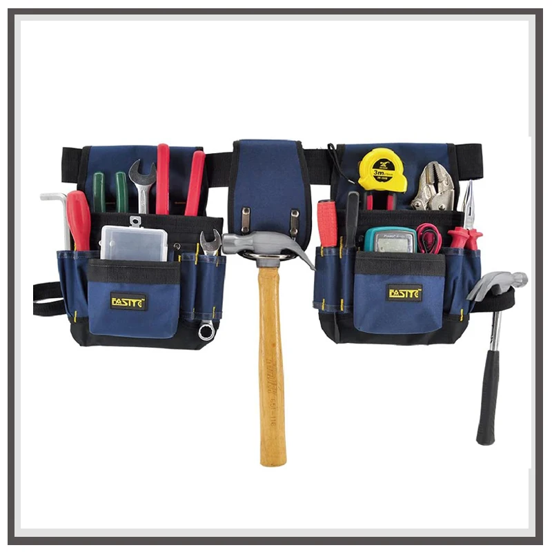 Tool Belt Pouch Work Apron with Adjustable Waist Strap, Tool Holder Organizer for Men&Women,Electrician, Carpenter, Construction