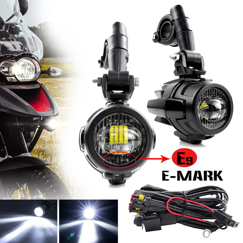 Светодиодный вспомогательный противотуманный фонарь для мотоцикла BMW R1200GS F800GS R1200 GS Adventure ADV F700GS F650 K1600 Светодиодный вспомогательный противотуманный фонарь для мотоцикла BMW R1200GS F800GS R1200 GS Adventure ADV F700GS F650 K1600