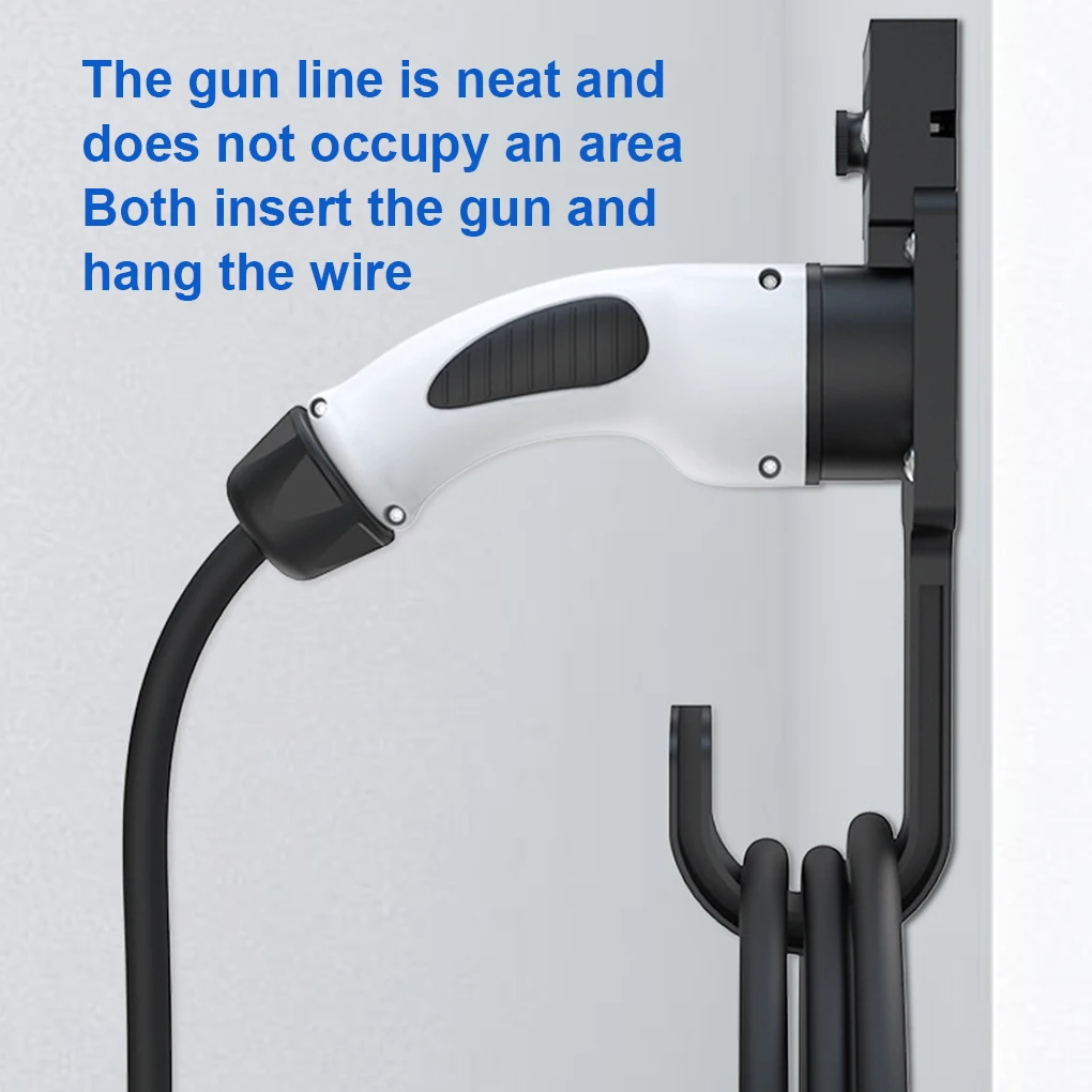 壁掛け EV 充電器 J フック電気自動車充電ケーブルホルダーオーガナイザーユニバーサルタイプ 2 プラグ用パスワードロック付き