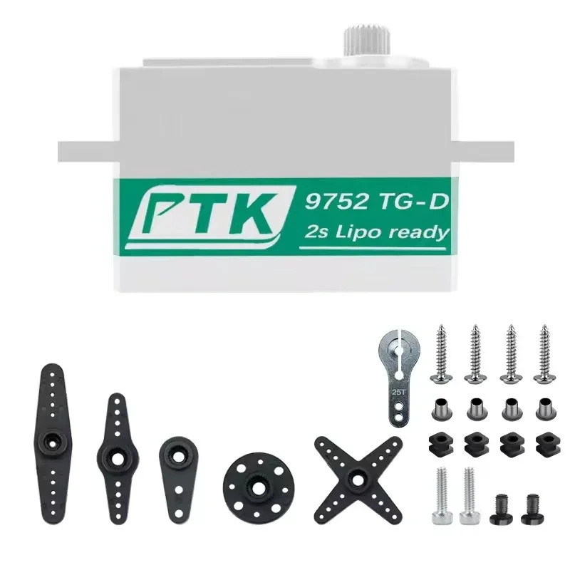 Original PTK 9752TG‑D Metal 1/10 Drift Flat Sports Car Squat Servo High‑Speed Low‑Profile Model Vehicle Servo Part