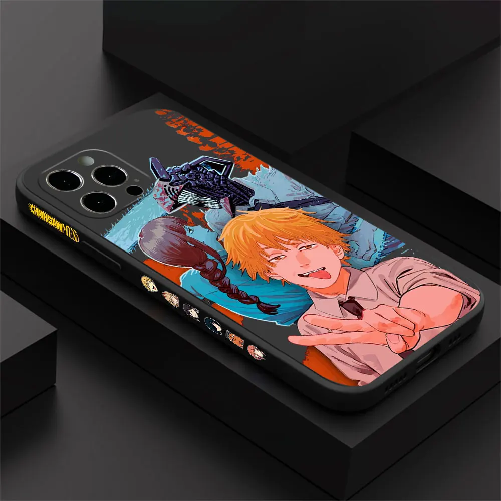 Anime Chainsaw Man Phone Case for Oppo Realme C65 C63 C55 C53 C35 C33 11 10 9 9i 8 8i 7 Pro Plus 4G 5G Straight Edge Soft Cover