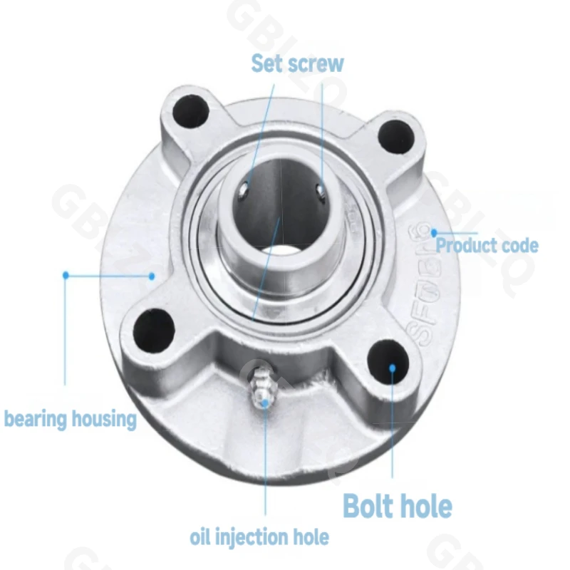 Stainless steel spherical outer ring circular bearing SUCFC202 - SUCFC213 with housing bearing Corrosion-resistant bearing
